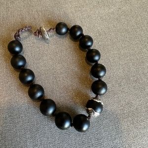 ME & RO ONYX BEAD BRACELET